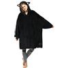 Catalonia Classy Coperta con Cappuccio Gatta Oversize Felpa con Cappuccio Grande, Maglione Caldo Soffice Coperta Indossabile Oversize con Tasca Frontale, Regali Invernali per Adulti Donna Uomo