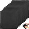 NINGYER 10 Pezzi Panni in Microfibra, 20 x 20 cm Strofinacci Cucina Neri Nido D'ape, Strofinacci Microfibra Neri per Cucina per Cucine/Finestre/Bagni/Automobili/Bar