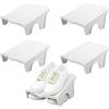 Kayuneed 4 portascarpe antiscivolo, impilabili, salvaspazio, 25 x 22 x 11,5 cm | Organizer con fessura per scarpe, a doppio strato, per ingresso, corridoio, camera da letto
