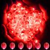 NAMIS 60 luci per palloncini, mini palloncini a LED, luci rosse, impermeabili, rotonde, per matrimoni, compleanni, feste, Natale