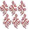GORGECRAFT 5 Paio di Applique con Ricamo Floreale in Stile Etnico da Cucire con Passamaneria Dorata da Stirare per Ghirlande Floreali per Fai da Te Cucito Artigianato Diserbo Scarpe in Stoffa (Rosso)