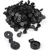 DIYCUT 100 Pezzi Clip Plastica Parasole, Nero Clip di Fissaggio per Rete Parasole