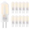 HUAMu Lampadina LED, G4 2W 180LM Bianco Freddo 6000K, equivalente a 20W Lampada Alogena, DC/AC 12V, Non Dimmerabile,Confezione da 10