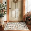 TOPICK Zerbino lavabile per interni - Peli corti - Stile retrò vintage - 60 x 90 cm - Antibatterico - Pieghevole - Antiscivolo - Romantico - Per porta d'ingresso, cucina, patio, corridoio, camera