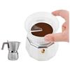 watchget Imbuto Dosante per Moka Pot, Strumento di Distribuzione per Macchina da Caffè Espresso su Fornello, Anello Dosante Italiano per Moka Express 6 Tazze, Trasparente