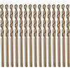 QUARKZMAN Set 15pz Punte Elicoidali Cobalto M35 da 2,7mm Acciaio Alta Velocità per Trapano Metrico Lunghezza Totale 60mm per Foratura e Taglio Metalli Duri Acciaio Inossidabile