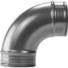 Vent Systems 4 pollici gomito 90 gradi condotto tubo tubo flessibile tondo tubo di ventilazione tubo tubo flessibile metallo 100 mm. 90 gradi accoppiatore condotto