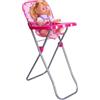 Liummrcy Accessori per bambole per bambini, seggiolone da bambola per bambini con simulazione del vassoio in miniatura bambola regolabile mobili per bambole pieghevoli per gioco, nessuna bambola