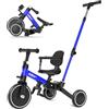 XJD 5 in 1 Triciclo per bambini e ragazze da 10 a 36 mesi senza pedali per bambini con regolabile sedile manubrio e pedali smontabili 1 anno regalo di compleanno