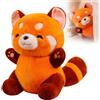 FENGQ Panda Rosso Giocattolo, 23 cm Panda Rosso Peluche, Peluche Panda Rosso, Morbido Panda Rosso di Pezza, Red Panda Plush Bambola Cuscino, Panda Peluche Regalo per Bambine Bambini