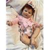 RXDOLL Bambole Reborn Baby Bambole in Silicone Full Vinyl Body Girl 50,8 cm Realistico Reborn Neonato Sorridente Ragazza Anatomicamente Corretta Bambola