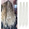 Dsoar Clip In Lana Dreadlocks Extension 22 Pollici 3PCS Dreads Sintetico Leggero con Clip Morbido Crochet Loc Extensions