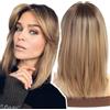 WOKESTAR Parrucca Bob con Frange Parrucche Corte Di Colore Marrone per Donna, Parrucche Bob Sintetiche Resistenti Al Calore Stile Bob