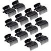 LATRAT Hot Roller Clips 12 pezzi bigodini clip fermagli per capelli in plastica, per donne e ragazze, colore nero
