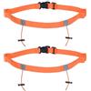 PATIKIL Elastico Triathlon Corsa Cintura 2pz Regolabile Gara Numero Cintura Gara Cintura Bavaglino Supporto con 6 Energia Gel Anelli per Maratone Corsa Ciclismo Arancione
