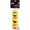 Dunlop Sports Dunlop 601340 Palla da Tennis Stage 3, Red, 3 Ball Polybag, 31 x 13,5 x 7 cm