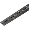 Gedotec Nastro per pianoforte da avvitare, per porta, arrotolato, in acciaio brunito, 600 x 32 mm, con cerniera per mobili, 1 pezzo