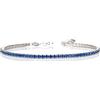 namana Bracciale Tennis Donna Blu, Bracciale Blu Zaffiro per Donna e Raggazza, Delicato Bracciale Tennis con Zirconi Cubici Blu, Bracciale Oro Fine per Donna, Regalo Donna