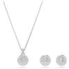 Swarovski Set Meteora, Bianco, Placcato rodio