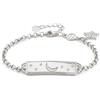Nomination® - Bracciale Donna Cuore, Collezione Talismani in Argento 925 e Pietra di Luna, Incisione I miei desideri possano…, 15,50-19 cm, Elegante, Regalo Donna, Confezione Originale