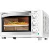 Cecotec Bake&Toast 2600 Bianco 4Pizza Forno elettrico da tavolo a convezione 1500 W, capacità 26 litri, include pietra speciale per pizza, 6 funzioni e porta a doppio vetro, bianco
