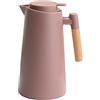 Generic Caraffa termica da caffè da 1 litro a doppia parete caraffa termica con manico in legno bollitore per acqua isolata caraffa da tè mantiene caldo freddo