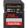 Sandisk 256GB Scheda SDXC SanDisk Extreme Pro 280/150MB/s Classe 10 Nero [SDSDXEP-256G-GN4IN]