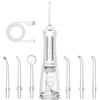 Barberboss Idropulsore portatile per denti, irrigatore orale ricaricabile, kit filo interdentale con 5 impostazioni di pressione, 5 ugelli intercambiabili, serbatoio dell'acqua da 300 ml e design
