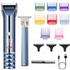 Barberboss Tagliacapelli e barba, Turbo per uomo, rifinitore LED senza fili, lama regolabile, ricarica rapida tramite USB e set di pettini a 8 lunghezze, kit per cura della barba da uomo