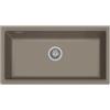 Plados LX8610ST-72 Lavello 1 Vasca Monovasca installazione sottotop 790 × 388 mm Serie Lux 86 -10 ST sotto-top finitura 72 MicroULTRAGRANIT TARTUFO