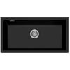 Plados LX8610ST-N6 Lavello 1 Vasca Monovasca installazione sottotop 790 × 388 mm Serie Lux 86 -10 ST sotto-top finitura N6 nanoSTONE DEEP BLACK NERO