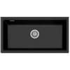 Plados LX8610ST-R4 Lavello 1 Vasca Monovasca installazione sottotop 790 × 388 mm Serie Lux 86 -10 ST sotto-top finitura RN R4 RINNOVA VOLCANO BLACK NERO