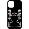 Merch di Amazon Custodia per iPhone 15 Pro Coppia di scheletri per Halloween San Valentino dei morti