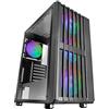 Mars Gaming MARSGAMING MC-VAULT, Case Gaming ATX, 4x Ventole ARGB 120mm, Pannello Frontale Mesh con Design Verticale, Finestra Laterale Vetro Temperato, 3x Slot PCI Verticali, Semitorre PC Professionale, Nero