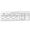 CHERRY STREAM KEYBOARD, Tastiera con filo, Layout per il Belgio (AZERTY), Battitura estremamente silenziosa, Sensazione di digitazione unica, Design piatto, Colore bianco-grigio