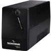 Tecnoware Power Systems UPS 1100VA per PC/Modem, NO Gaming NO Console, Gruppo di Continuità ERA PLUS, 2 Schuko, Software, Protezione Blackout e Sbalzi per PC/Modem, Videosorveglianza, Cassa, NAS, POS