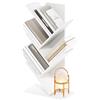 Furinno Tree Bookshelf Libreria ad albero da terra a 5 livelli, Bianca