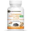 Hyper Turmeric Curcuma e Piperina Plus 1000mg - Formula con Curcumina, Piperina e Zenzero ad Alto Dosaggio - Antiossidante e Antinfiammatorio Naturale. 60 Compresse Made in Italy