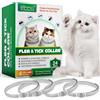 QLIGES Collare Antiparassitario per Gatti, 4 Pezzi Collares Antipulci Gatto Naturale, Impermeabile Collare Antipulci e Zecche per Gatti, 24 Mesi di Protezione per Tutti i Gatto-Grigio