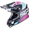 SCORPION Casco VX-16 EVO AIR ANALOG Nero Blu Rosa SCORPION