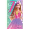 Danilo Promotions LTD Danilo Promotions Limited - Biglietto di auguri per i 7 anni, con biglietto ufficiale Barbie per i 7 anni, multicolore, 23 x 12,7 cm