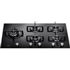 WHIRLPOOL GOA9523/NB PIANO COTTURA DA INCASSO 86 CM 5 FUOCHI A GAS GRIGLIE SINGOLE IN GHISA - VETRO NERO