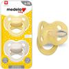 Medela Ciuccio per bambini | 6-18 mesi | Senza BPA | Leggero e ortodontico | Confezione da 2 | Girasole pastello e neutro