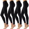 Lancry 4 paia di collant 80D senza piedi per donne e ragazze, in velluto opaco morbido collant da danza, Nero , 4XL