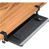 BONTEC Vassoio per Tastiera, Vassoio Tastiera Estraibile con Morsetto C di Grandi Dimensioni, Porta Tastiera Estraibile sotto Scrivania, Cassetto per Computer da 650x300 mm(Nero)
