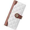 FALAN MULE Portafoglio Donna, Capacità Large in Pelle, Portafogli Donna Grande di Blocco RFID con Portamonete Cerniera Lunga