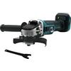 L1NXIXI Smerigliatrice angolare a batteria per Makita 18 V, 8500 giri/min, smerigliatrice professionale compatta, 4 velocità variabili, disco abrasivo da 125 mm con chiave per levigatura, taglio e lucidatura