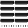 mauuuba 8 Pz Maniglie per Mobili da Cucina, Nere Maniglie Cucina, Maniglie Cassetti in Alluminio, Maniglie per Armadietti, Maniglia per Mobili, Maniglie per Porte per Armadio Cassettiere - Nere/120mm