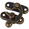 OUKENS Antique Latch Hasp, 12X Regalo di gioielli decorativi Vino Scatola di legno Antique Right Latch Hook Hasp con 48 viti, chiusura scatola legno, Serratura Antica(Gancio Destro-Bronzo)