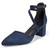 qibusleen Donna Tacchi Eleganti a Strappo Punta della Caviglia Cinturino del Sandalo Tacchi per Donna Punta Chiusa Blocco Chunky D'Orsay Pompe Matrimonio Festa Scarpe Eleganti - 36